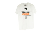 Short Sleeve Shirt, "Armed With Confidence" Large, White AP95048