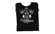 Short Sleeve Shirt, "Girls With Guns", Small, Women, Black AP95113