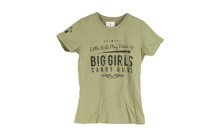 Short Sleeve Shirt, "Big Girls Carry Guns", Medium, Women, OD Green AP95120