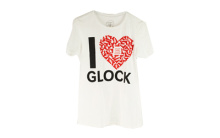 Short Sleeve Shirt, "I Love Glock", Women, XXLarge, White AP95141
