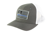Cap, One Size Fits Most, Gray, Blue Line, Snap Back AS10071