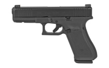 17 Gen5, Striker Fired, Full Size, 9MM, 4.49" Marksman Barrel, Polymer Frame, Matte Finish, AmeriGlo BOLD Night Sights (Orange Outline Front Sight), 10Rd, 3 Magazines, Ambidextrous Slide Stop Lever, Flared Mag Well, nDLC Finished Slide and Barrel, No Fin