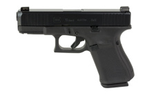 19 Gen 5, Striker Fired, Compact Size, 9MM, 4.02" Marksman Barrel, Polymer Frame, Matte Finish, Ameriglo Agent Night Sights, 15Rd, 3 Magazines, Front Serrations, Ambidextrous Slide Stop Lever, Flared Mag Well, nDLC Finished Slide and Barrel, No Finger Gr