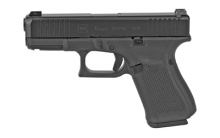 19 Gen5, Striker Fired, Compact, 9MM, 4.02" Marksman Barrel, Polymer Frame, Matte Finish, Glock Night Sights, 10Rd, 3 Magazines, Ambidextrous Slide Stop Lever, Flared Mag Well, nDLC Finished Slide and Barrel, No Finger Grooves, Front Serrations PA195S701