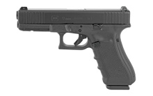 17 Gen 4, Safe Action, Full Size Pistol, 9MM, 4.48" Barrel, Polymer Frame, Matte Finish, Glock NightSights, 17Rd, 3 Magazines, Glock OEM Rail, Front Serrations, Extended Magazine Catch, Extended Slide Stop PG1750733FS
