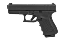 19 Gen 4, Safe Action, Compact Pistol, 9MM, 4.01" Barrel, Polymer Frame, Matte Finish, Fixed Sights, 15Rd, 3 Magazines, Glock OEM Rail, Glock Night Sights PG1950703