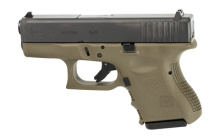 26, Semi-automatic, Safe Action, Sub Compact, 9MM, 3.46", OD Green Polymer Frame, Black Slide, 10Rd, Right Hand, GNS PN2657701
