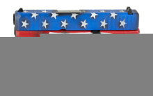26, GEN 5, Semi-automatic, Striker Fired, Sub-Compact, 9MM, 3.43", Red, Wht, Blu BW Flag, Interchangeable, 10 Rounds, 3 Mags, Front Serrations, Fixed Sights, Polymer, DLC UA265S204-RWBBWFL