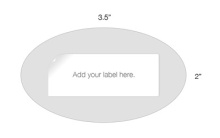 Oval Cards, Snaps To The Front Of Any Display Stand, For Use With Oval Cards, Includes Adhesive OVLCRD-BLNK