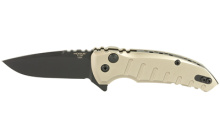 X1-Microflip, Folding Knife, Black, Plain, Drop Point Blade, 2.75", Aluminum, FDE 24177