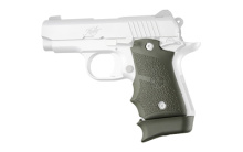 Rubber Grip with Cobblestone Texture and Finger Grooves, OD Green, Fits Kimber Micro 9 39081