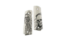 Grip, Fits Colt Government, Polymer, Ivory, Grim Reaper Bust and Body 45026