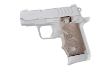 Rubber Grip with Cobblestone Texture and Finger Grooves, Flat Dark Earth, Fits Springfield 911 48083