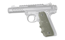 Rubber Grip with Finger Grooves, OD Green, Fits Ruger 22/45 MKIV 79081