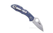 Delica4, 2.5" Folding Knife, Plain Edge, Blue Finish KNSDBL001