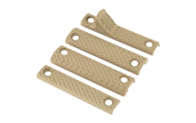 URX 3/3.1 4 Piece Rail Panel Kit, Flat Dark EarthFinish, 2 2-Hole Panels, 1 2-Hole Panel, 1 2-HoleHandstop, 8 Screws, 4 Backing Nuts 30408-FDE