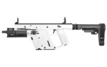 VECTOR SDP SB Enhanced, Alpine White, 10MM, 6.5'' Threaded Barrel, KRISS Recoil Mitigation System, DEFIANCE Front and RearFolding Sights, SB Tactical SBA3 Collapsible Brace, KRISS Folding Adapter, 3 Lug Adapter, Mini Handguard, Short Rail Section, 1 - 15