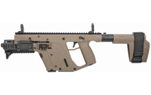 VECTOR SDP SB Enhanced, FDE, 6.5'' threaded barrel, KRISS recoil mitigation system, DEFIANCE folding sights, SB Tactical SBX-K brace, KRISS Folding Adapter, thread protector, mini handguard, short rail section, 1 magazine, cleaning kit, user manual KV10-