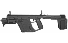 VECTOR SDP SB Enhanced, Black, 6.5'' threaded barrel, KRISS recoil mitigation system, DEFIANCE folding sights, SB Tactical SBX-K brace, KRISS Folding Adapter, thread protector, mini handguard, short rail section, 1 magazine, cleaning kit, user manual KV4