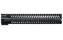 SPADA-S, Freefloat Handguard, Type 3 Hardcoat Anodised, Class2 Deep Black, 2.5" Rail Extension System, 1.5" Pic Rail, 6005A-T6 Aluminum, AR Rifles, 1.5" OD LA00249