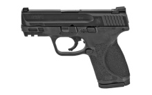 M&P M2.0, Striker Fired, Semi-automatic, Polymer Frame Pistol, Compact, 9MM, 3.6" Barrel, Armornite Finish, Black, Aggressive Grip Texture, Night Sights, No Thumb Safety, 15 Rounds, 3 Magazines 11679