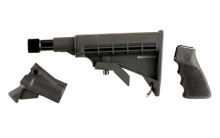 LEO Recoil Stock Kit , Fits Remington 870 12 Gauge, Includes LEO Stock Adapter, Enidine Recoil Buffer, Standard A2 Collapsible Stock, and Hogue Grip, Black 92230