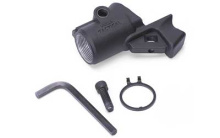 LEO Telescoping Stock Adapter, Fits Mossberg 500, Replaces factory stock to allow attachment of telescoping stock tube, AR15 Grip, and Quick Detatch Sling Swivel, Black Finish 93170