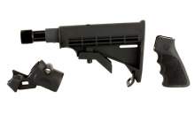 LEO Recoil Stock Kit , Fits Mossberg 500/590, Includes LEO Stock Adapter, Enidine Recoil Buffer, Standard A2 Collapsible Stock, and Hogue Grip, Black 93220