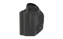 Hybrid Holster, Inside Waistband Holster, Ambidextrous, Fits Springfield Hellcat, Kydex with Leather Shell, Includes 1.5" Belt Attachment, Black H3-SFD-1-BLK2