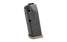 MC9 Magazine, 9MM, 10 Rounds, Fits Canik MC9, Matte Finish, Black, Includes Flat Dark Earth Finger Extension and Flush Baseplate MA2279D