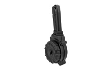 Magazine, 9MM, 50 Round Drum, Fits Browning Hi-Power, Black DRM-A56