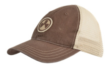 Icon Patch Garment Washed Trucker Hat, Brown/Khaki, One Size Fits Most MAG1105-212