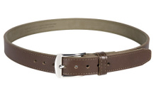 Tejas El Original Gun Belt, 1.25" Width, 34", Bullhide Leather Exterior With Reinforced Polymer Interior, Chocolate MAG831-210-34