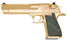 Desert Eagle MK19, Semi-automatic Pistol, 44 Mag,  6" Barrel, Steel Frame, 24K Gold Finish, Plastic Grips, 8Rd, 1 Magazine DE44GO