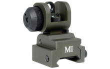 Sight, Fits Picatinny, OD Green, Rear, Flip Up MCTAR-ERS
