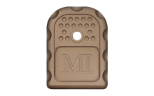 Magazine Base Plate, 9MM/40 Cal, Aluminum, FDE Anodized Finish, For Glock 9/40 Double Stack MI-GBP-9/40-FDE
