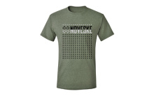 Tee Shirt, Split, Olive, Medium 01001512