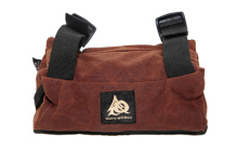 Forend Front Rest Bag, Shooting Rest, Attatched to Rifles Forend, Constructed of a Water-Resistant Waxed Canvas Upper and a Polyester Lower, Filled with Expanded Polypropylene Beads, Brown OWG-BAG-FRONT-FE