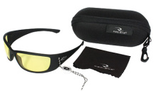 Vengeance Shooting Glass Glasses, Black Frame, Amber Lens, Includes Case and Cleaning Cloth VG742BX