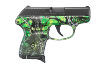 LCP .380 ACP 2.75 Inch Alloy Steel Barrel Blue Finish Alloy Steel Slide Blue Finish Fixed Integral Sights Moon Shine Reduced Toxic Camo Grip Frame 6 Round