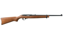 10/22 Carbine, Semi-automatic Rifle, 22 LR, 18.5" Barrel, Satin Black Finish, Hardwood Stock, 10Rd, Adjustable Rear and Bead Front Sight, Ruger branded Flambeau hard case and Tayor Targets Animal Spinner Target 31128
