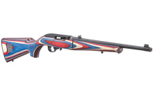 10/22, TALO USA Shooting Special, Semi-automatic, Rifle, 22 LR, 16.6" Threaded Barrel, Blued Finish, Red White and Blue Laminate Stock Embellished with American Eagle, 10 Rounds, 1 Magazine, 1 of 800 31162