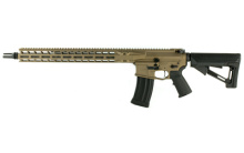 Model 1, Semi-Automatic, 223 Wylde Chamber, 556NATO, 16" Barrel With Silencero ASR Muzzle Brake, Aluminum M-LOK Handguard, Brown Finish, Titanium Forward Assist, ATC AR Gold Match Trigger, Magpul Pistol Grip and Stock, Raptor-SD Ambidextrous Charging Han