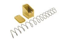 +5/+4 Magazine Extension, Aluminum, Anodized Finish, Gold, Fits CZ P10F/P09 CZP10F-ME-5-GLD