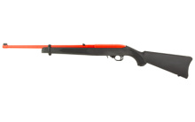 10/22 Carbine, Semi-Automatic Rifle, 22 LR, 18.5" Barrel, Red Cerakote Receiver and Barrel, Alloy Steel, Black Synthetic Stock, Adjustable Rear and Gold Bead Front Sight, 10 Round 01151