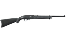 10/22 Carbine, Semi-Automatic Rifle, 22 LR, 18.5" Barrel, Pink Cerakote Receiver and Barrel, Alloy Steel, Black Synthetic Stock, Adjustable Rear and Gold Bead Front Sight, 10 Round 01151