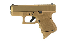 27XC Gen3, , Striker Fired, Semi-automatic, Polymer Frame Pistol, Sub-Compact, 40S&W, 3.46" Barrel, FDE Cerakote, Fixed Sights, 1-10 Magazine (Pearce Grip+1), 1-9 Round Magazine, Right Hand, Ported Slide and Barrel, Optic Cut, Static Stippling UI2750201