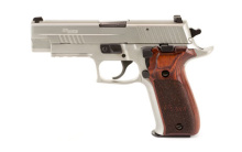 P226 Elite, SRT, Full Size, 9MM, 4.4" Barrel, Stainless Frame, Stainless Finish, Rose Wood Grips, Fixed Night Sights, 10Rd , 2 Magazines, Decocker, Tac Rail E26R-9-SSE