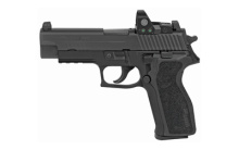 P226, Full Size Semi-automatic Pistol, DA/SA, 9MM, 4.4" Barrel, Steel Alloy Frame, Nitron Slide Finish, Black Finish, Plastic E2 Grip, 10Rd, 2 Steel Mags, Tall Slite Night Sights w/Romeo 1 Reflex Optic, MA Compliant 226RM-9-BSS-RX