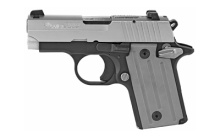 P238, Single Action Only, Compact, 380ACP, 2.7" Barrel, Alloy Frame, Two-Tone Finish, Grey Polymer Grips, Night Sights, 6Rd, 1 Magazine, California Compliant 238-380-TSS1-CA
